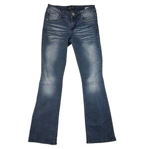 L.E.I. Bootcut Jeans Juniors Ashley Trouble Boot 5 Blue Denim Y2K Low Rise Ramie